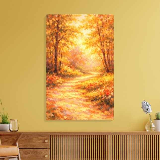 Impressionist Forest Path Canvas Print (Insitu(LivingRoom))