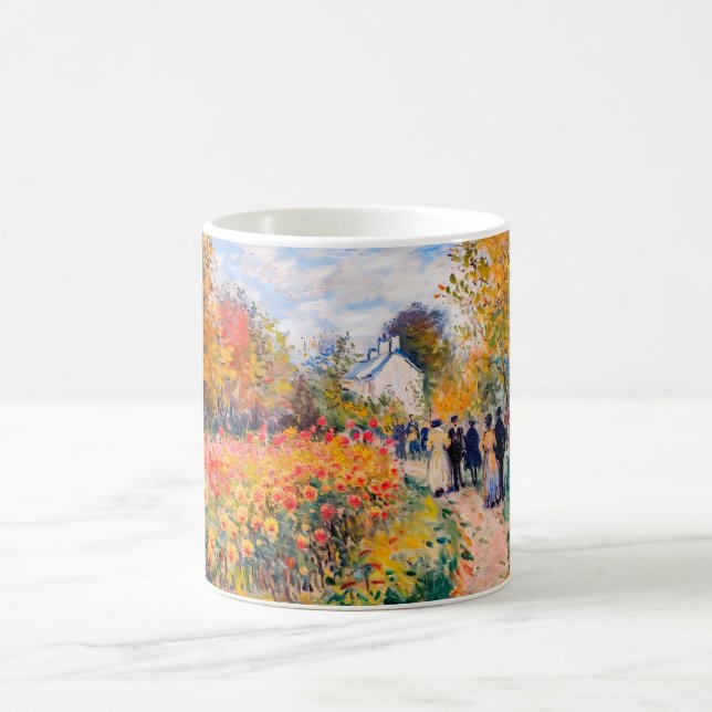 Impressionist Garden Art Mug Autumn Dahlia Garden  (Center)