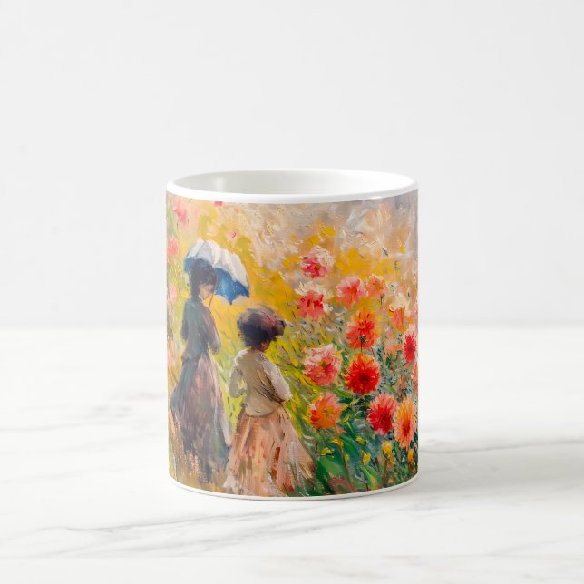 Impressionist Garden Art Mug Dahlia Garden Path (Center)