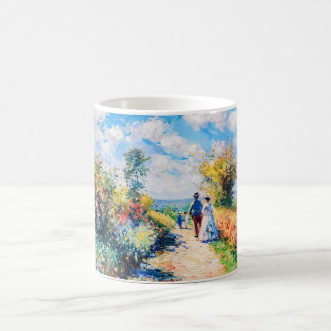 Impressionist Garden Art Mug Summer Flower Path (Center)