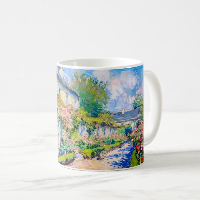 Impressionist Garden Art Mug Sunlit Garden House (Front Right)