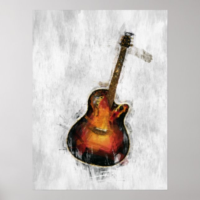 Impressionist Guitar Poster (Front)