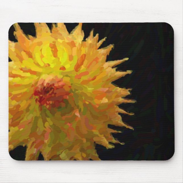 Impressionist Jennie On Black Mouse Pad (Front)