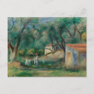 Impressionist Landscape Painting by Renoir - Postcard