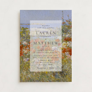 Impressionist Meadow Oil Painting Wedding Invitati Invitation