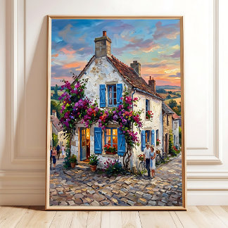 Impressionist Normandy Countryside Wall Art Canvas