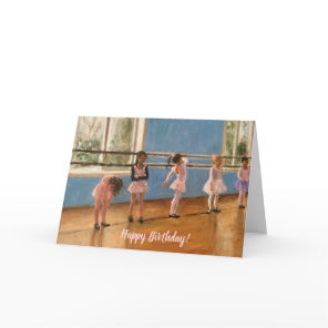 Impressionist Painting Little Girl Ballet Dancers Card