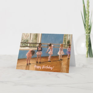 Impressionist Painting Little Girl Ballet Dancers Card