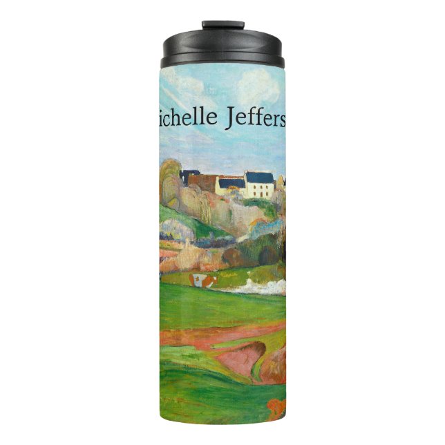 Impressionist Pastoral Painting by Gauguin Thermal Tumbler (Front)