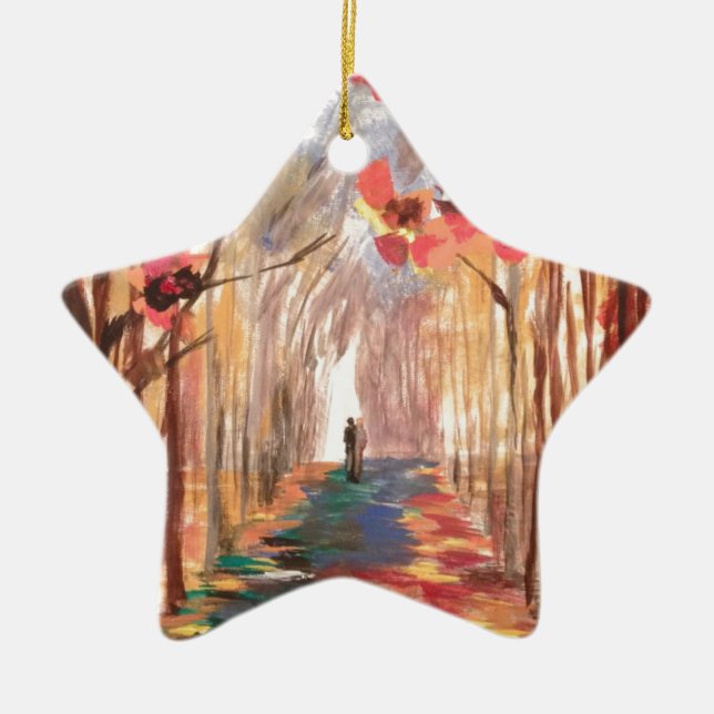 Impressionist Path Ceramic Ornament (Front)