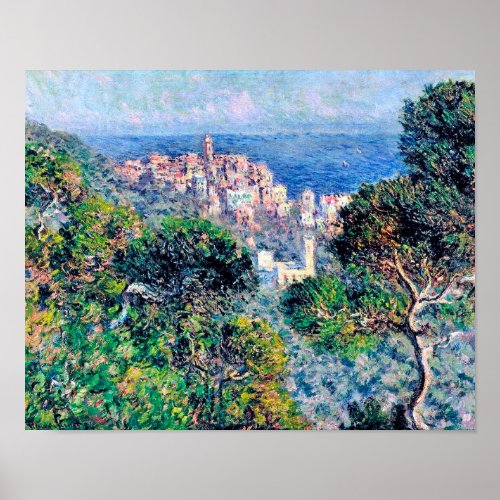 Impressionist People Monet View of Bordighera Famo Poster