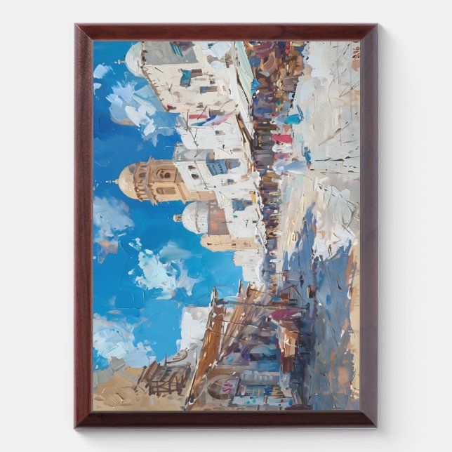 Impressionist picture of Tunesia Award Plaque (Vertical)