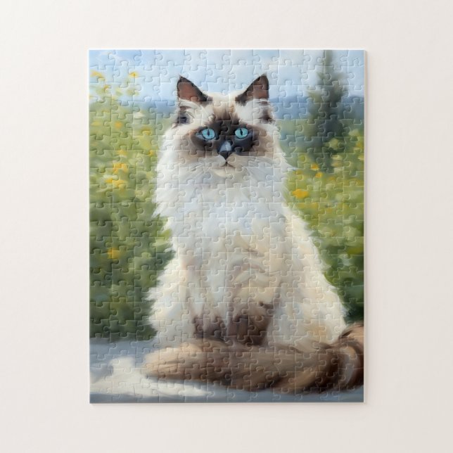 Impressionist Serenity The Ragdoll Jigsaw Puzzle (Vertical)