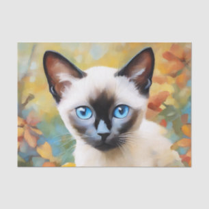 Impressionist Siamese Kitten Tissue Paper