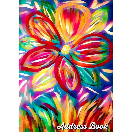 Impressionist Style Daisy Telephone Address Book (Front)