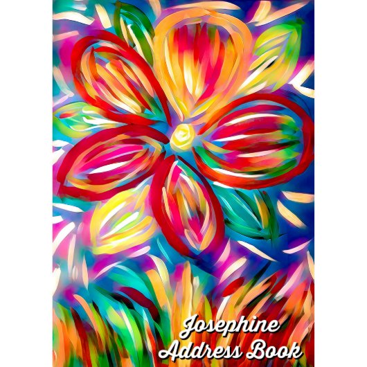Impressionist Style Daisy Telephone Address Book (Front)