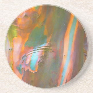 Impressionist-style Eucalyptus Bark Sandstone Coaster