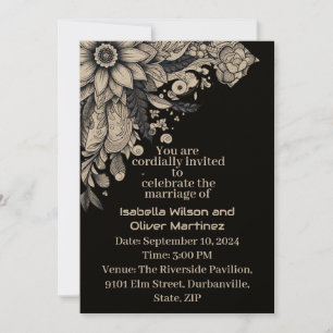  impressionist sun flowers artistic expression invitation