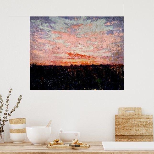 Impressionist Sunrise Glow Poster (Kitchen)
