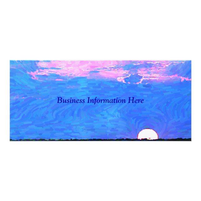 Impressionist Sunset From Sea Business Rack Card (Front)