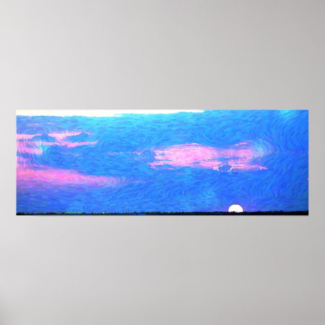 Impressionist Sunset from the Sea Poster (Front)