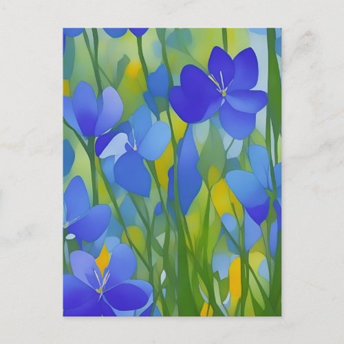 Impressionist Texas Bluebonnets Postcard