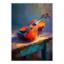 Impressionist Violin Painting Classical Music Art
