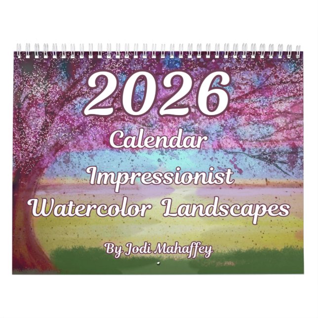 Impressionist Watercolor Landscapes 2026 Calendar  (Cover)