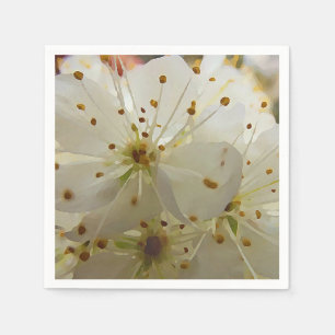 Impressionist Wild Plum Blossoms Floral Decoupage Napkins
