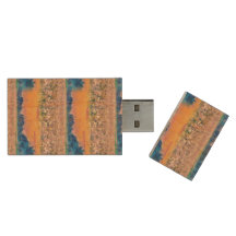 Impressionist Wildflower Meadow Stripe Pattern