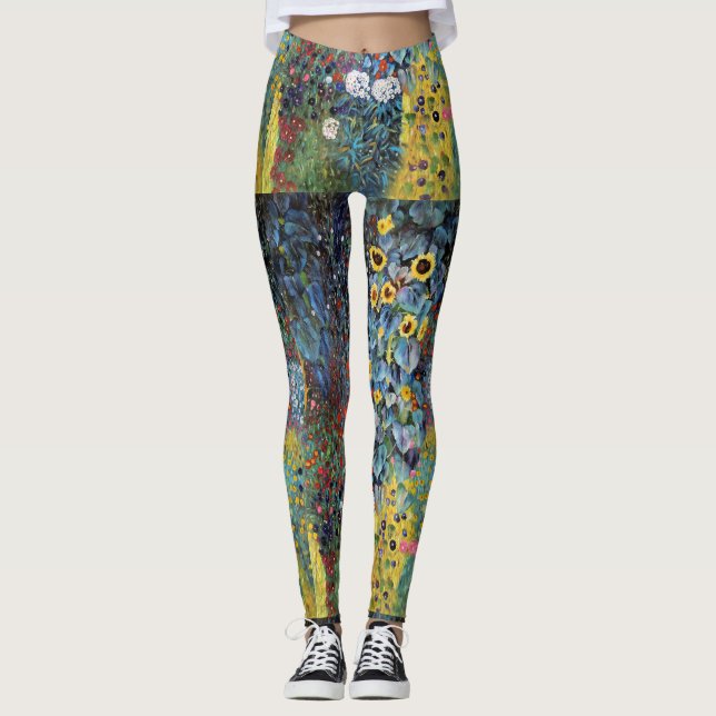 Impressionist Wildflowers Leggings (Front)