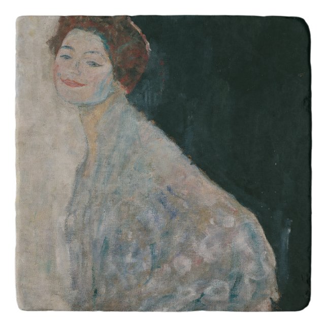 Impressionist Woman Ceramic Trivet (Front)
