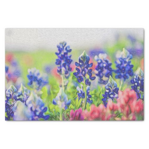 Impressionistic Bluebonnet Tissue Paper