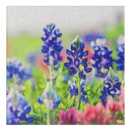 Impressionistic Bluebonnets Acrylic Print