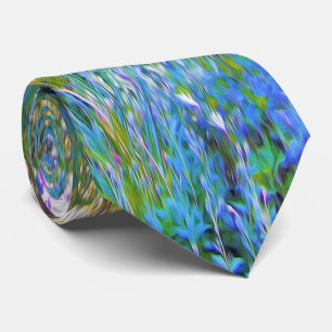 Impressionistic Colorful Garden Landscape Flowers Neck Tie