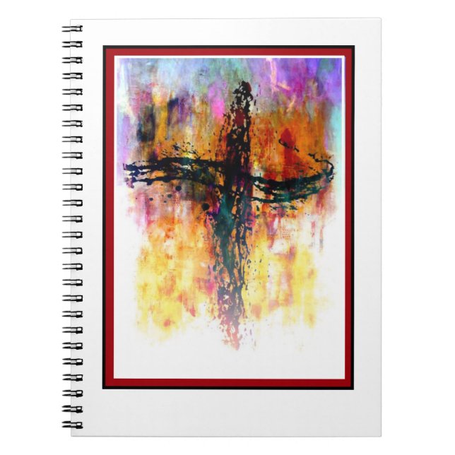 Impressionistic grunge cross notebook (Front)