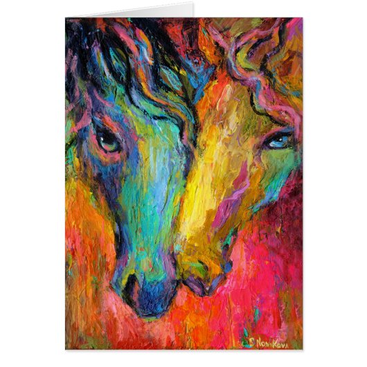 Impressionistic Horses Art (Front)