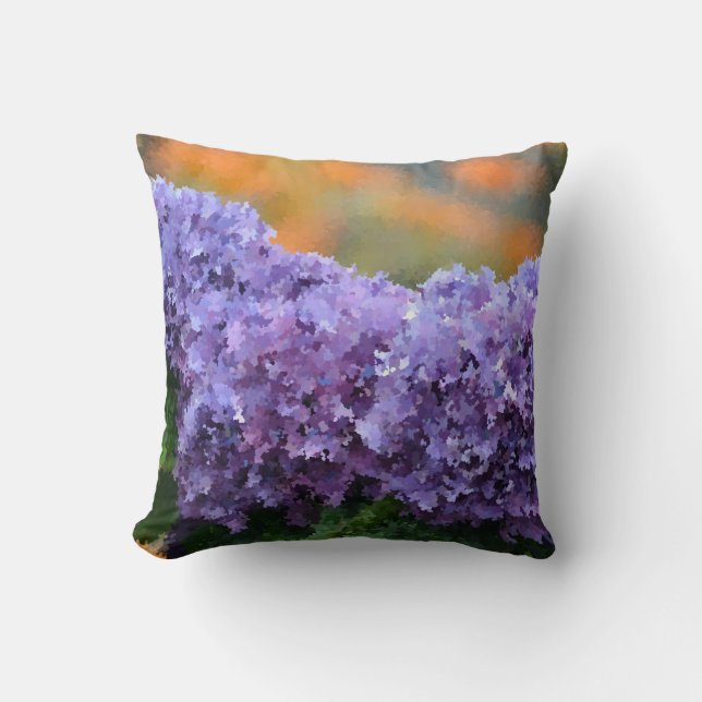 Impressionistic Hydrangea Pillow (Front)