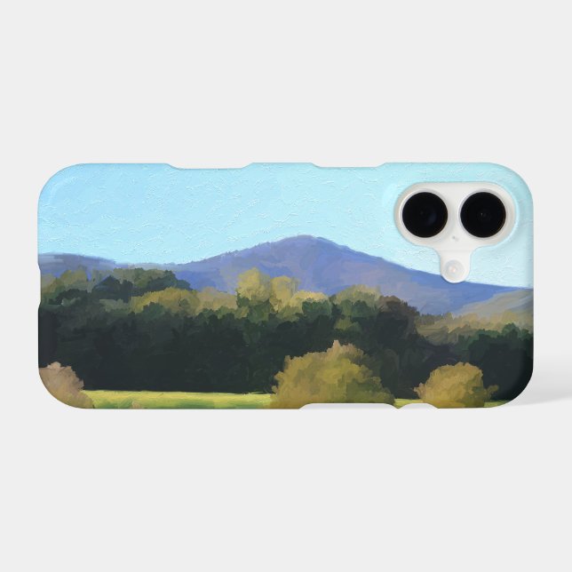 Impressionistic Landscape White Mountains iPhone Case (Back Horizontal)