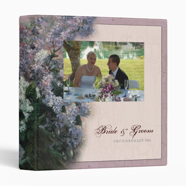 Impressionistic Lilacs - Wedding Binder (Front/Spine)