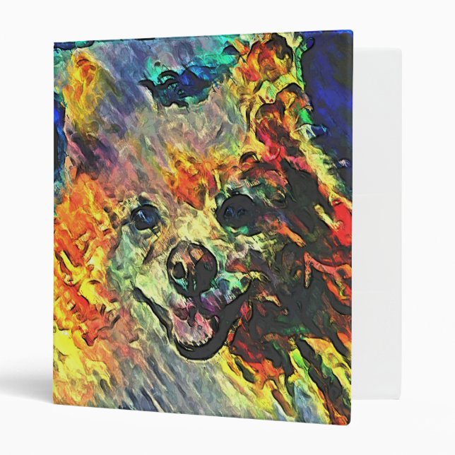 Impressionistic Pomeranian #2 Binder (Front/Inside)