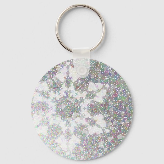 Impressionistic Snowflake Keychain (Front)