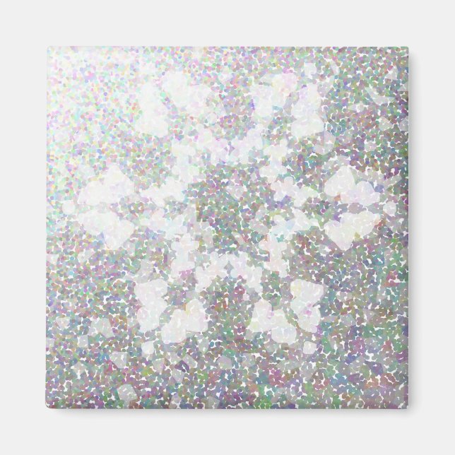 Impressionistic Snowflake Magnet (Front)