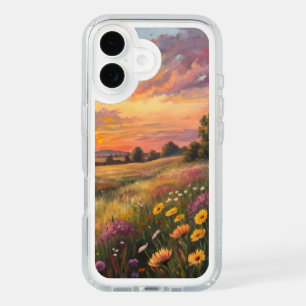 Impressionistic Sunset Field iPhone 16 Case