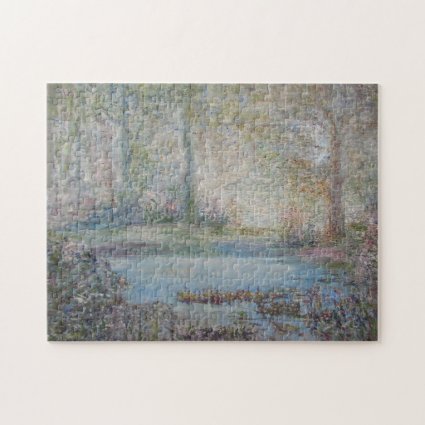 Impressionistic Water Lily Pond Puzzle