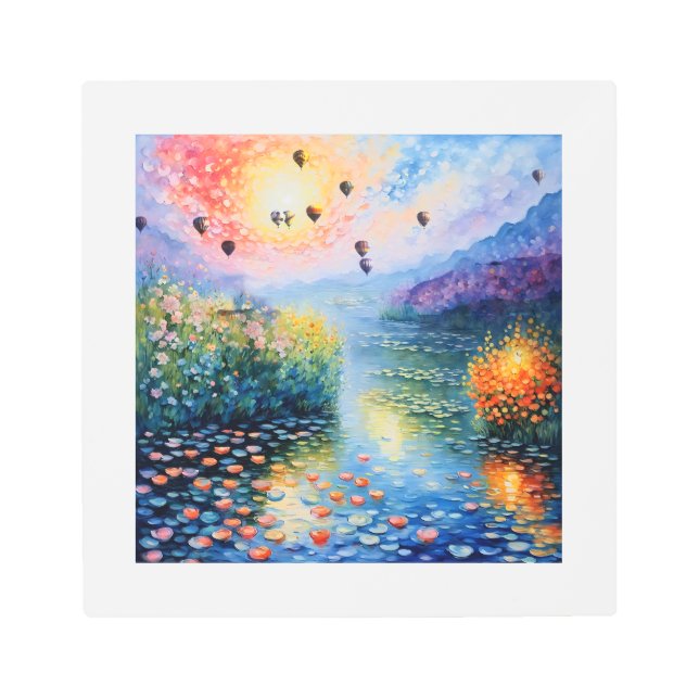 Impressionists river metal print (Front)