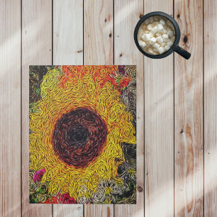 Impressions of a Sunflower Notepad