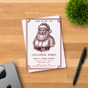 Impressions of Christmas Past : Vintage Santa  Acrylic Invitations