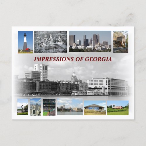 Impressions of Georgia USA Postcard