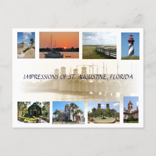 Impressions of St. Augustine, Florida Postcard
